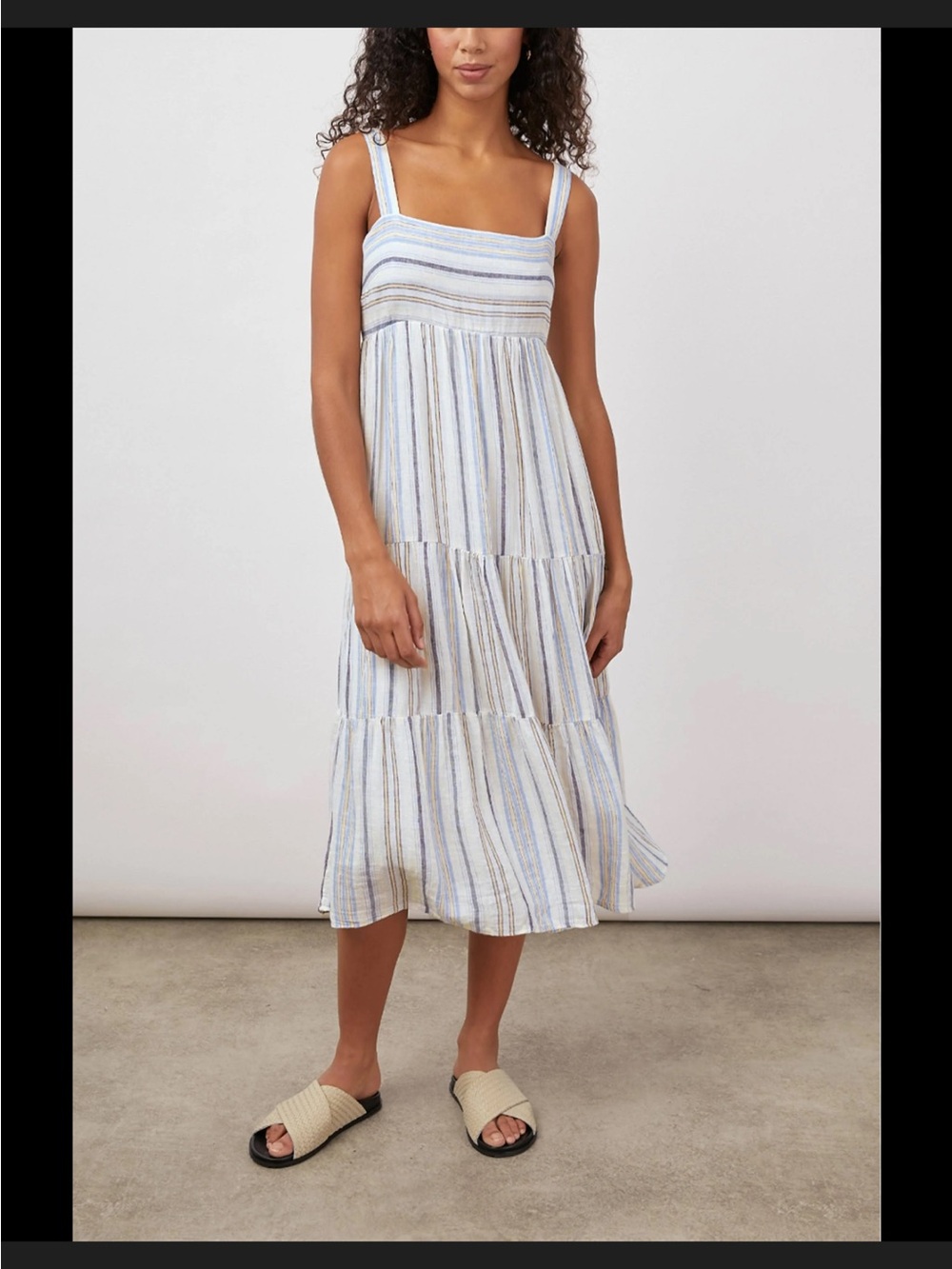 NWT Rails Blue & Cream Striped Maxi Dress, Medium ($198) - Picture 12 of 13
